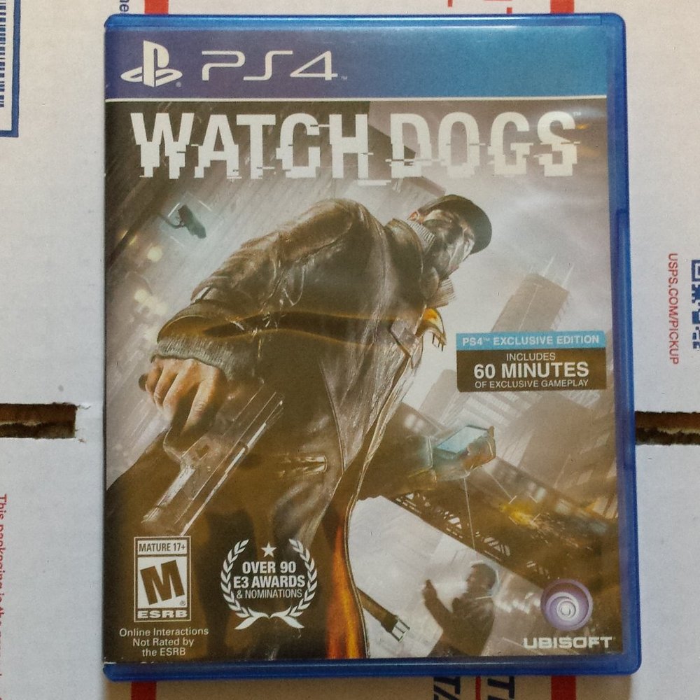 Playstation 4 Watchdogs video game with expired exclusive edition